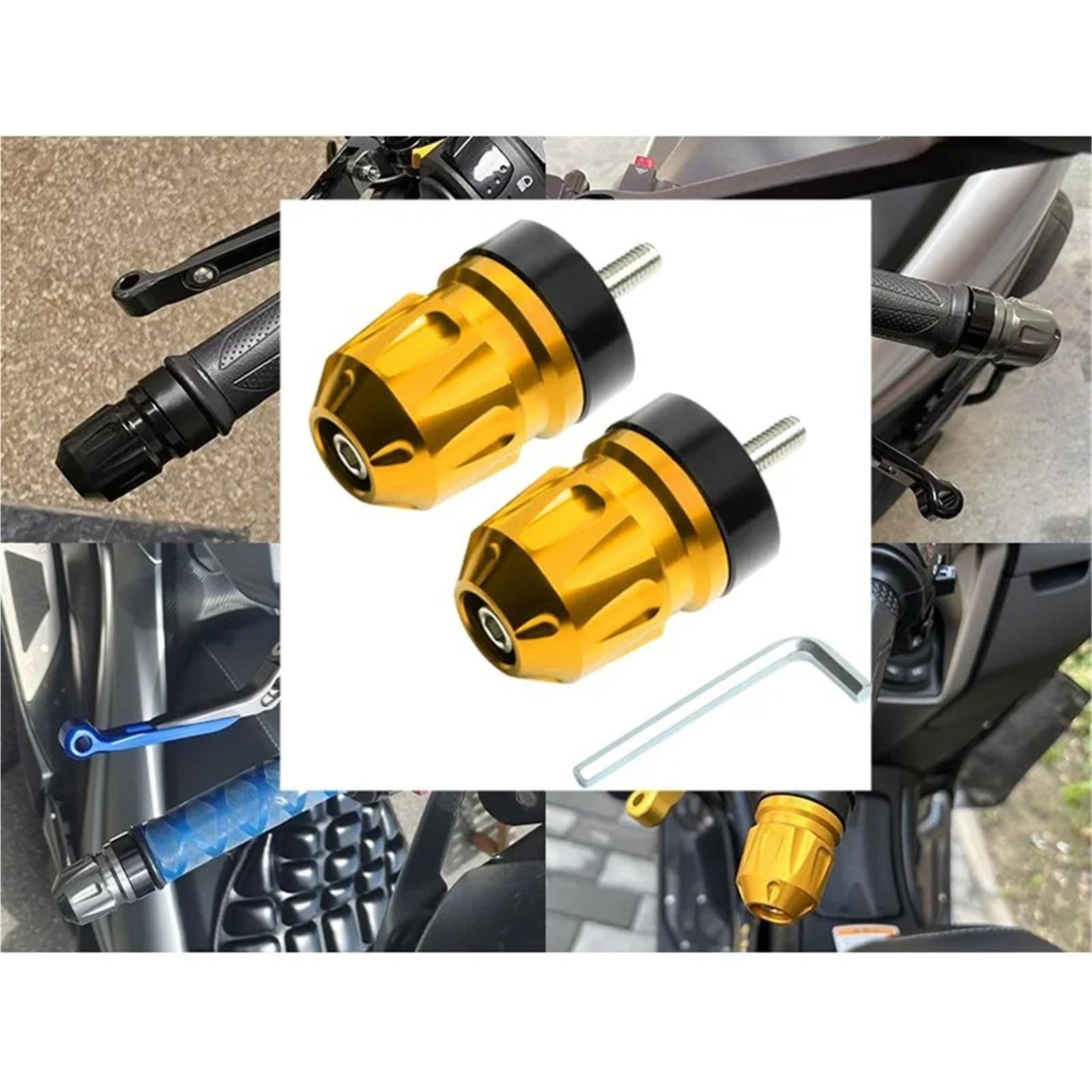 Motos Manillar Grips Cap Tapas para Empuñaduras De Motocicleta, Contrapesos De Manillar, Contrapesos Anticaída, Tapones para Manillar para NS125LA, RX125 Y NS125D(Green)
