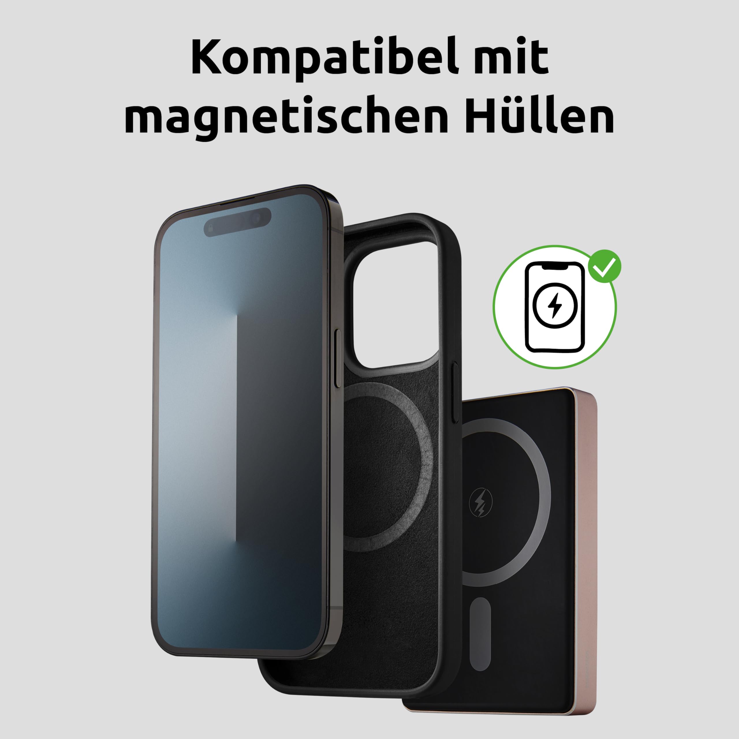 Intenso MW10000 magnetyczny powerbank 10 000 mAh – kompatybilny z MagSafe, bezprzewodowe ładowanie 15 W, USB-C PD 20 W, do iPhone i Android – sprawdzony w Niemczech – różowy