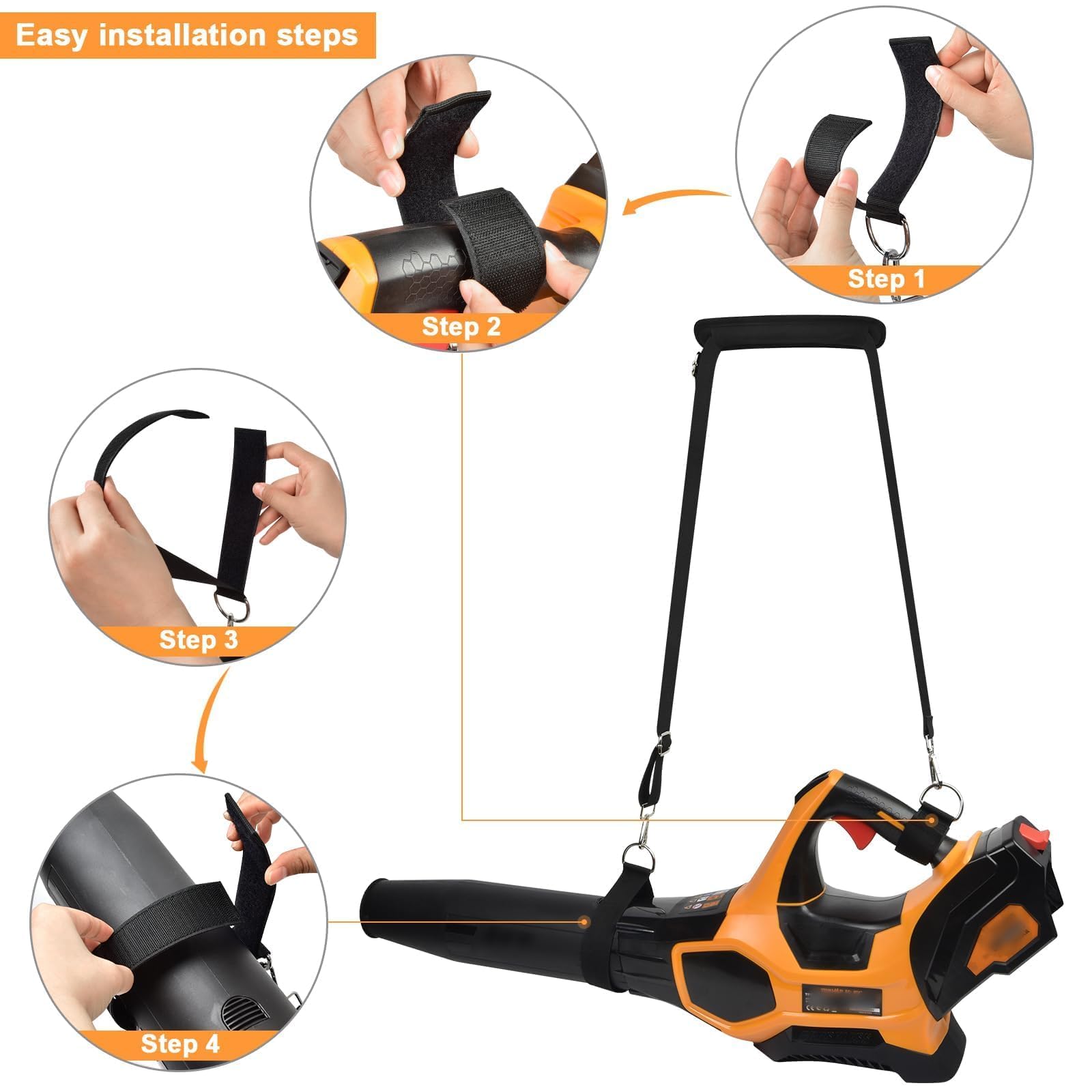 Correa de hombro acolchada para desbrozadora de hojas y herbicida | Correa de nailon ajustable para WOLFMEN para EGO Power para Worx para LAZYBOI para LEAPUL para DEWALT para MZK solo correa