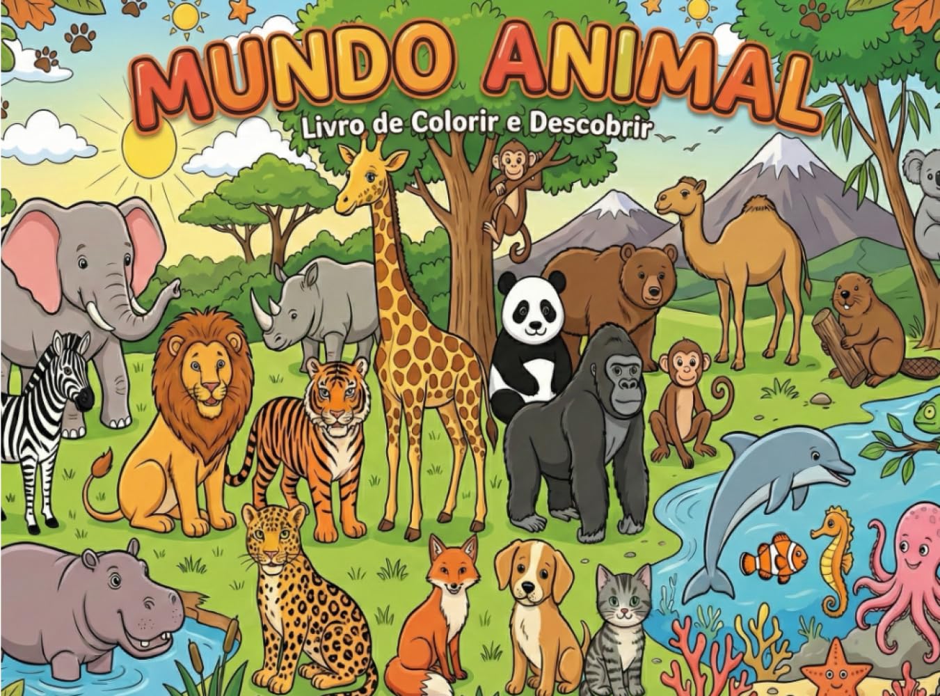 Mundo Animal: Aventuras para Colorir