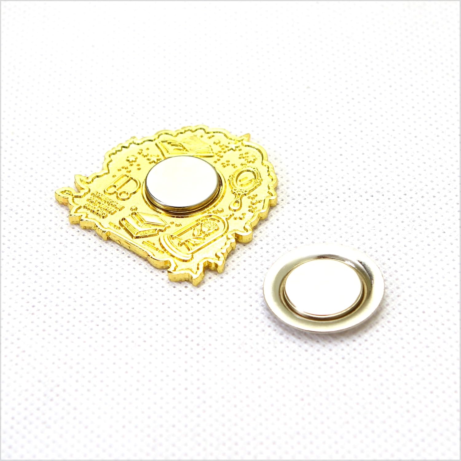 Awesome Pattern Studio Needle Minder Set - Belle Castle Magnetic Needle Minder + 2 Needle Threaders + Crane Scissors. Enamel Pin for Cross Stitch, Embroidery and Craft