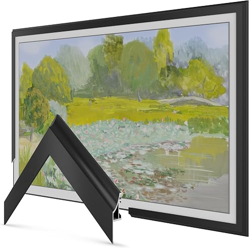Frame My TV Deco TV Frames Alloy Scoop - Anodized Black Bezel Compatible ONLY with Samsung The Frame TV (75", Fits 2021-2024 Frame TV)
