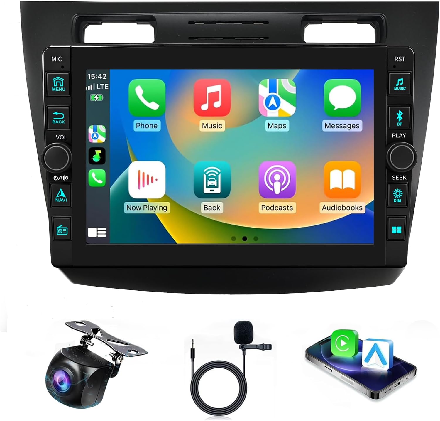 Radio for Ford Transit Connect 2010 2011 2012 2013 Radio Upgrade 10 inch IPS Touch Screen with Wireless Carplay Android Auto Back up Camera GPS Navigation SWC (Type D 2+64G with Knobs and Buttons)