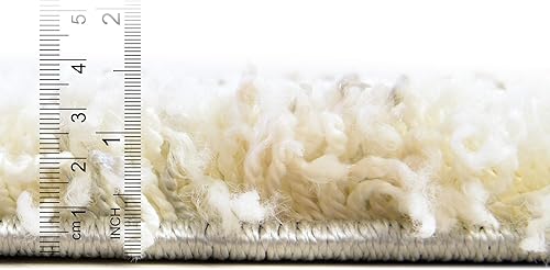 Miniatura 4 de Rugs.com Soft Touch Shag Collection - Alfombra de pelo largo de 2 x 3 pulgadas, color caqui, perfecta para entradas, cocinas, rincones de desayuno,