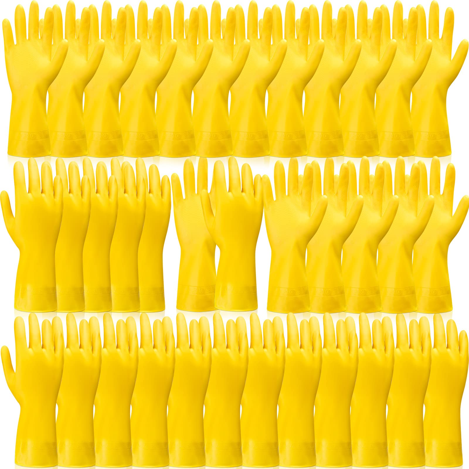 Gandeer Rubber Reusable Gloves Long Household Dishwashing Gloves Kitchen Cleaning for Dishes Clean Gardening