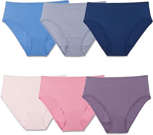 Fruit of the Loom Women's No Show Seamless Underwear, Amazing Stretch & No Panty Lines, Available in Plus Size