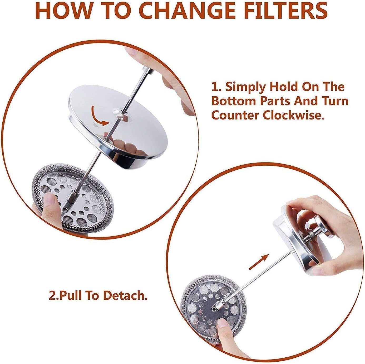 Worbic French Press Replacement Cafetiere Filter Mesh Screen - Image 4