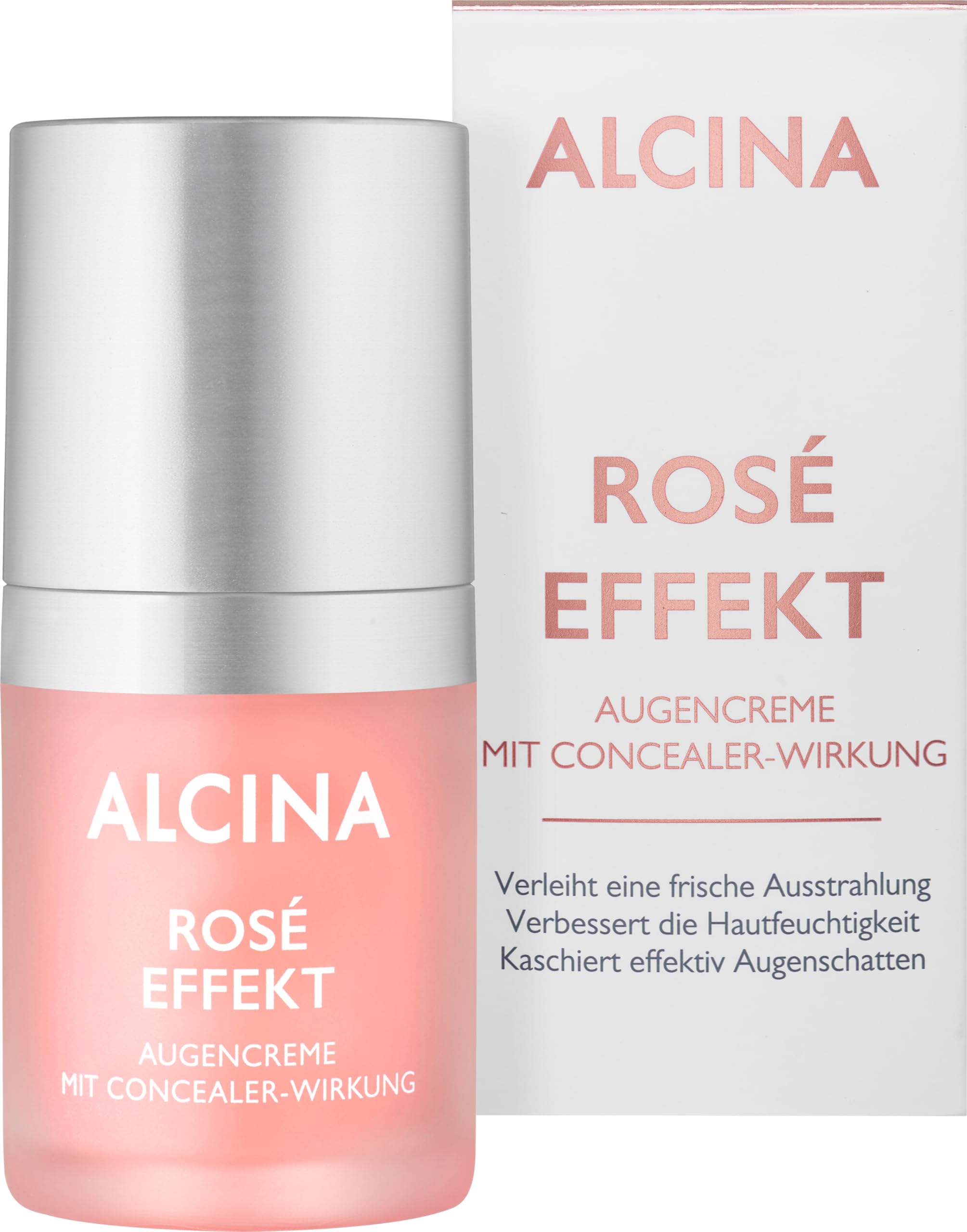 ALCINA Geschenkset Rosé Effekt Haut - 1x Tagescreme & 1x Augencreme | 1x 50 ml & 1x 15 ml | für reife, anspruchsvolle Haut | verleiht einen frischen, rosigen Teint | kaschiert effektiv Augenschatten