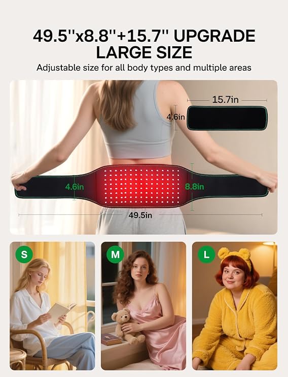 Medisana Red Light Therapy Belt for Back Pain Relief