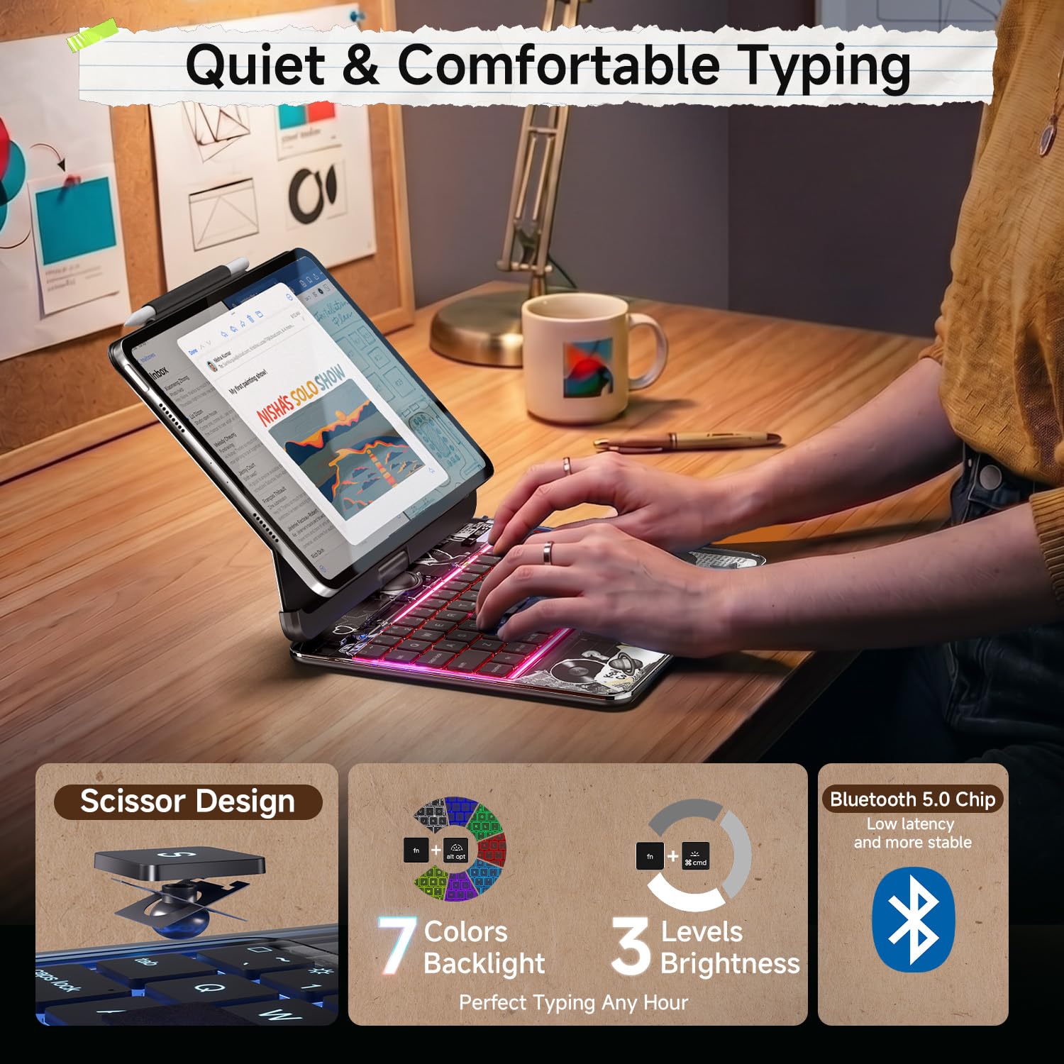 iPad A16 Keyboard Case - 360° Rotation & Magnetic -6 iPad A16 Keyboard Case - 360° Rotation & Magnetic -6