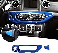 Vista 11 de JeCar Cubierta de panel de interruptor de aire acondicionado compatible con Jeep Wrangler 2018-2023 JL JLU y Gladiator JT 2020-2023, textura