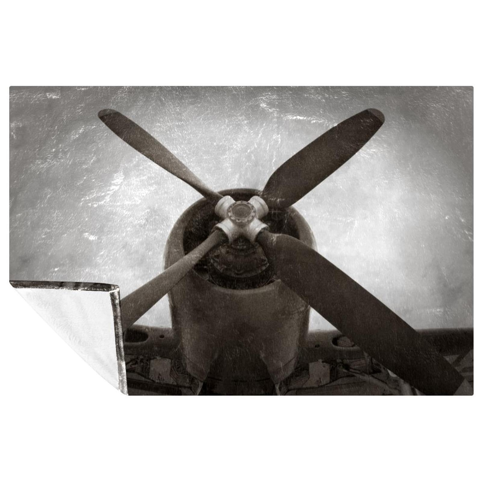 Couverture vintage hélice d'avion plaid lit et canapé haut de gamme