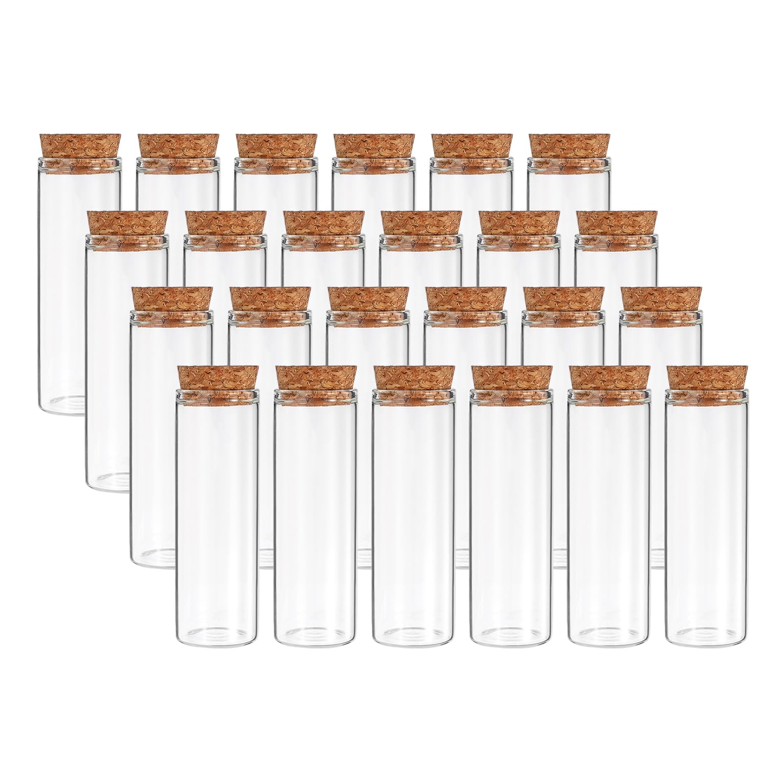PATIKIL 24pcs 40ml 3.15x1.18 Vetro Trasparente Provette A Fondo Piatto