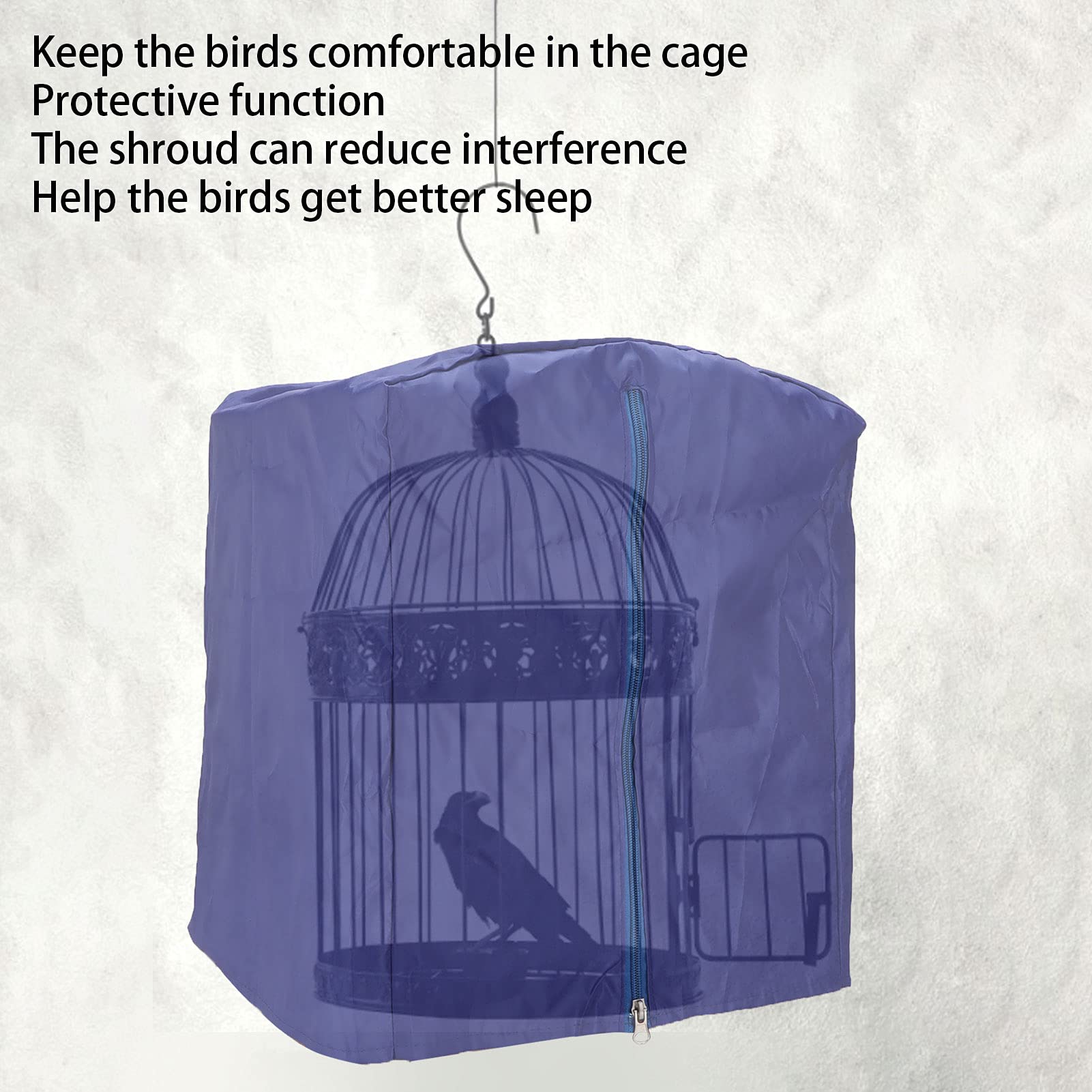 Asixxsix Water Proof Bird Cage Cover, Breathable Bird Cage Warm Cover for Parakeets Lovebirds Square Cages Accessories, Easy to Use and Store