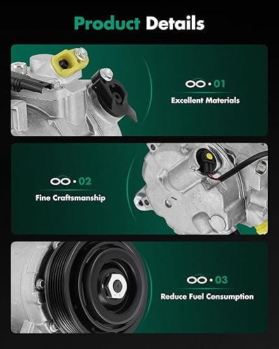Vista 180 de SCITOO Compresor de CA apto para H-onda Prelude 2.2L 2001 para H-onda Civic para A-cura EL 1.7L 1997 1998 1999 2000 2001
