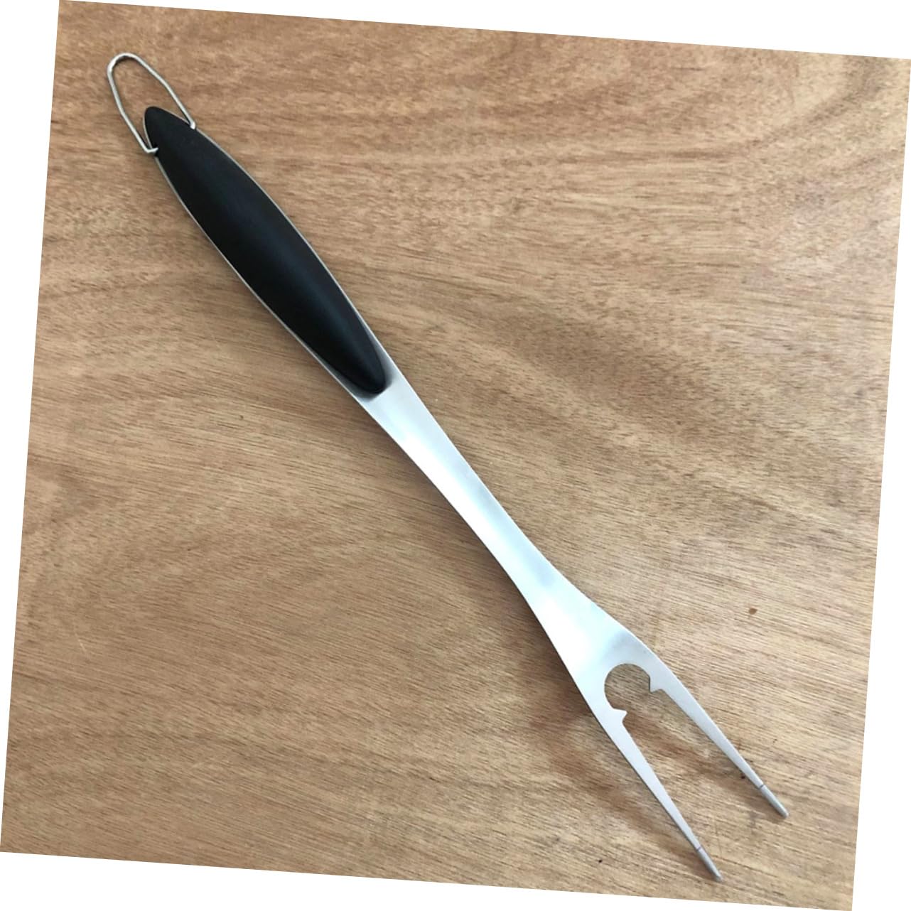 Set Utensili Barbecue in Acciaio Inox Professionale | Argento, Leggero e Riutilizzabile, Pinza Multiuso Forchetta e Spatola per Griglia
