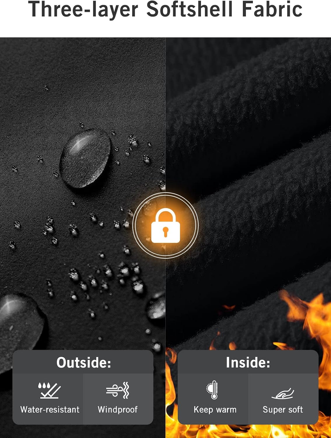 baleaf Women's Thermal Winter Cycling Jacket Windproof Water Resistant Softshell Cold Weather Running Gear Warm Black 2XL - Image 3