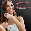 ANT Esports HSB2222 Professional Hair Straightening Brush | Ceramic Heating 375°F | PTC Fast Heating | 35W | 110-240V 50/60Hz Worldwide Voltage | 360° Swivel Cord | Staggered Bristles | Hair Styler gallery image