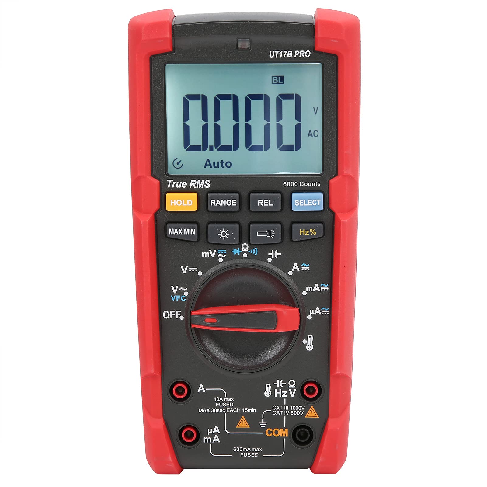 Multimetro Digitale UT17B PRO Tester True RMS Ad Alta Precisione per Elettricisti Uso Domestico Design Multifunzione ABS