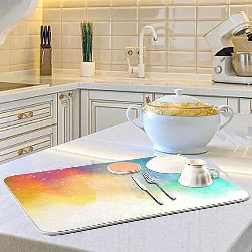 Miniatura 6 de Cherry Blossom Series - Tapete de secado de platos para encimera de cocina, 18 x 16 pulgadas, tapete absorbente de microfibra para platos, para