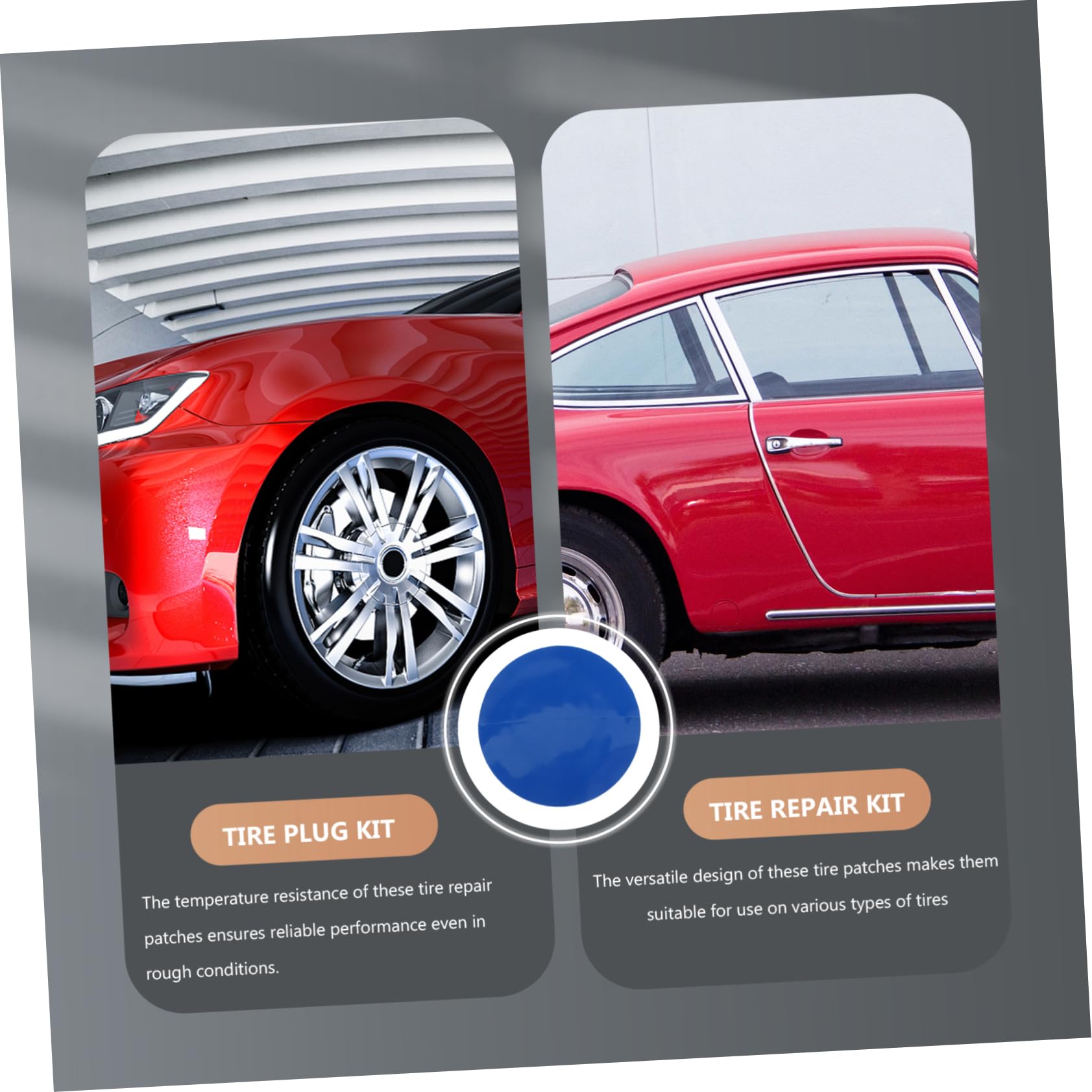 PRETYZOOM 80pcs Tire Patch Repair Tool Car Repair Kit Tire Repair Kit Tire Repair Plug Tire Plug Kit Patch for Tubeless Tires Tire Puncture Patch Car Tire Sealant Blue Rubber