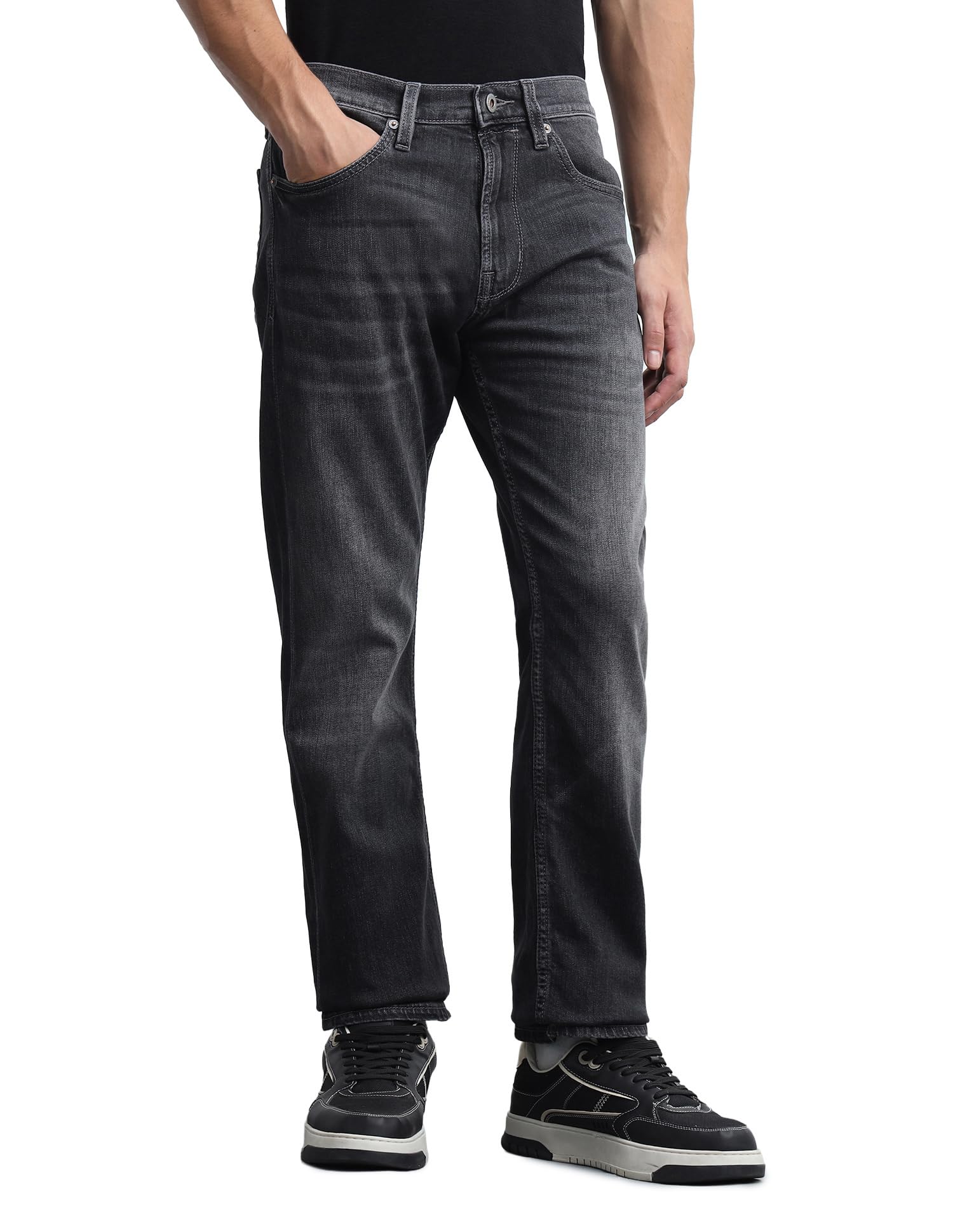 flying machine Men's Straight Fit Jeans| Solid | Mid Rise | Stretchable | Jeans for Man-picture-18