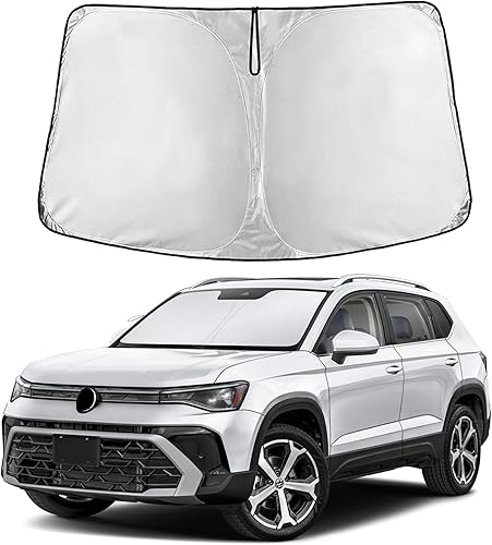 Miniatura 66 de EcoNour Parasol para parabrisas Rivian R1S / R1T 2022-2024 2025 2026, visera solar para parabrisas delantero y ventana, bloqueador de calor UV