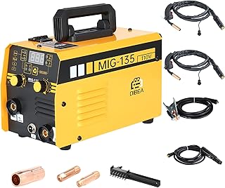 135A MIG Welder 110V Flux Core Mig Welder/Lift TIG/Stick 3 In 1 Welding Machine IGBT Inverter Gasless Welder with Two Mig Guns