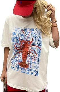 Women Y2k Oversized Graphic T Shirts Teen Girls Short Sleeve Crewneck Vintage Tees Baggy Aesthetic Tops Summer