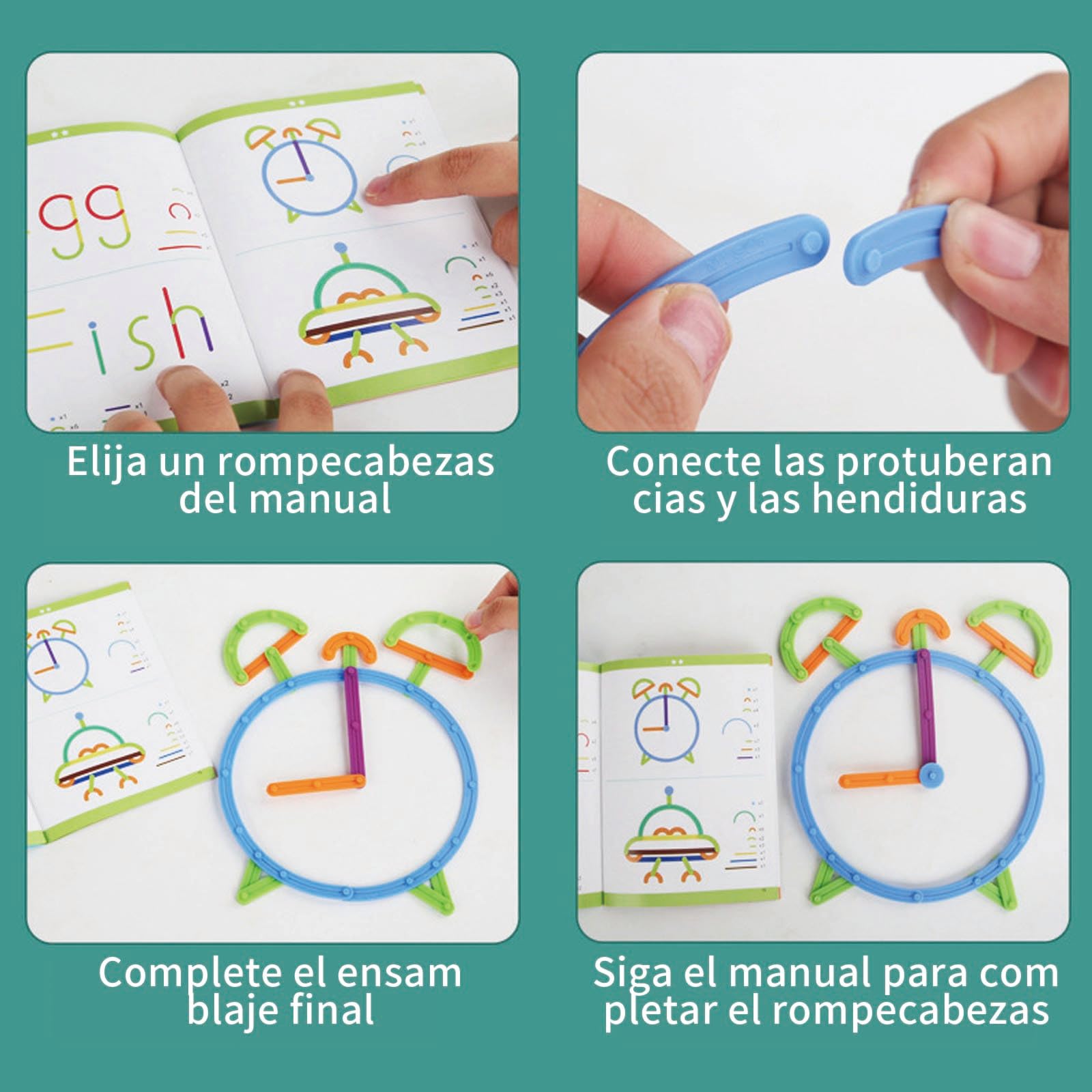 Juguetes Montessori 3 4 5 Años, Puzzle Tangram Rompecabezas Niños, Juguetes Educativos, Motricidad Fina, Coordinación Ojo-Mano, Montessori 3 Años, Regalo Niño Niña 3–5 Años