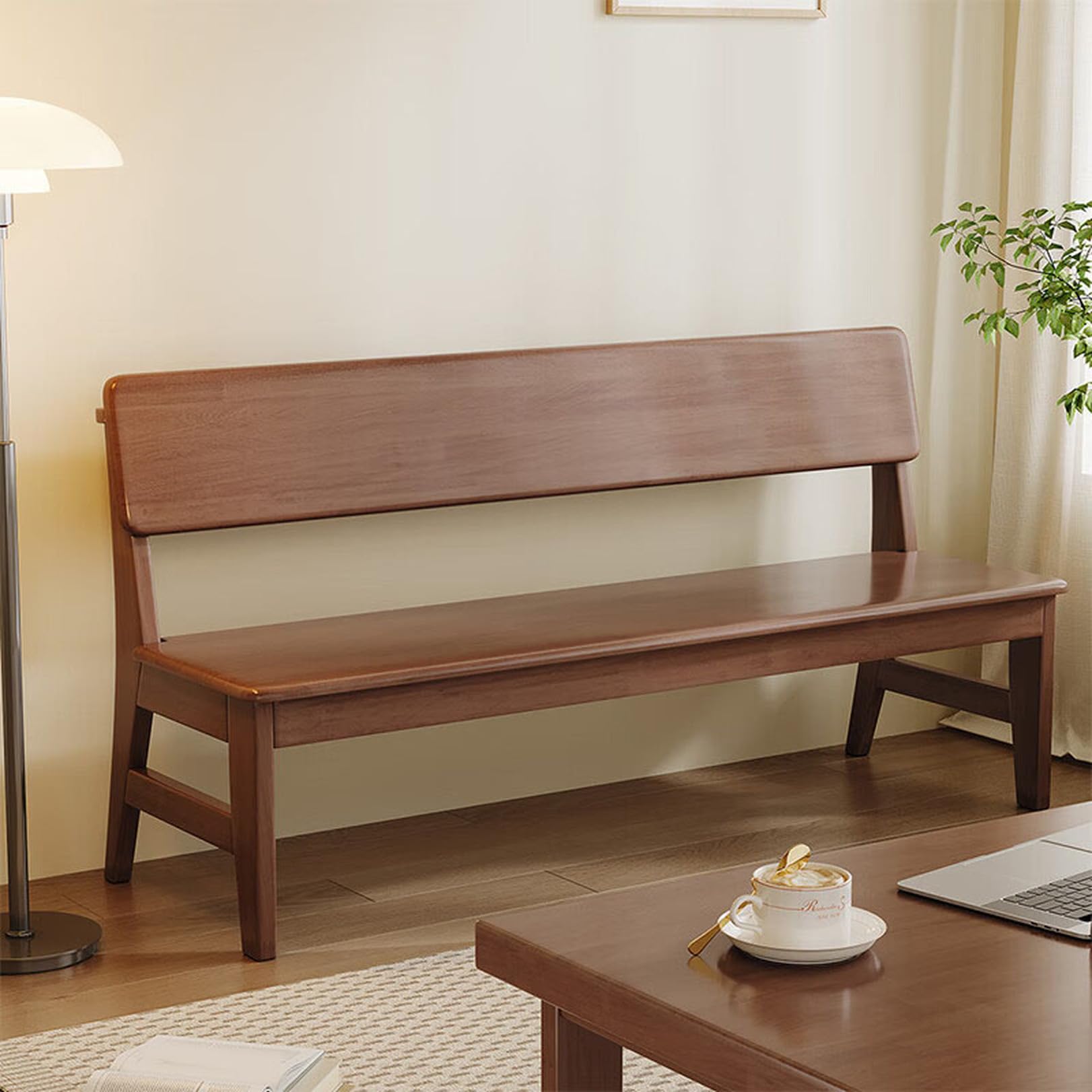 Amazon｜[Donahutt03] 背もたれ付き ダイニングベンチ 幅105cm 背付き