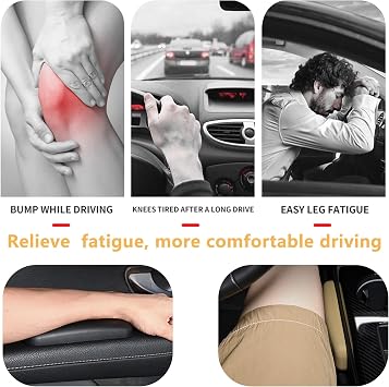 2PCS Elbow Pad Arm Rest for Car,Soft Leather Arm Rest Pillow with One-Piece Molding for Comfortable Support,Universal Car Accessories Car Knee Cushion Car Door Armrest Pads (Black)