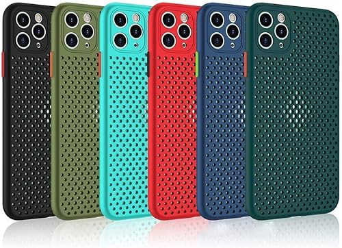 Miniatura 2 de Funda para iPhone con disipación de calor, transpirable, con agujero celular hueco, disipación de calor, protección de lente de cámara trasera