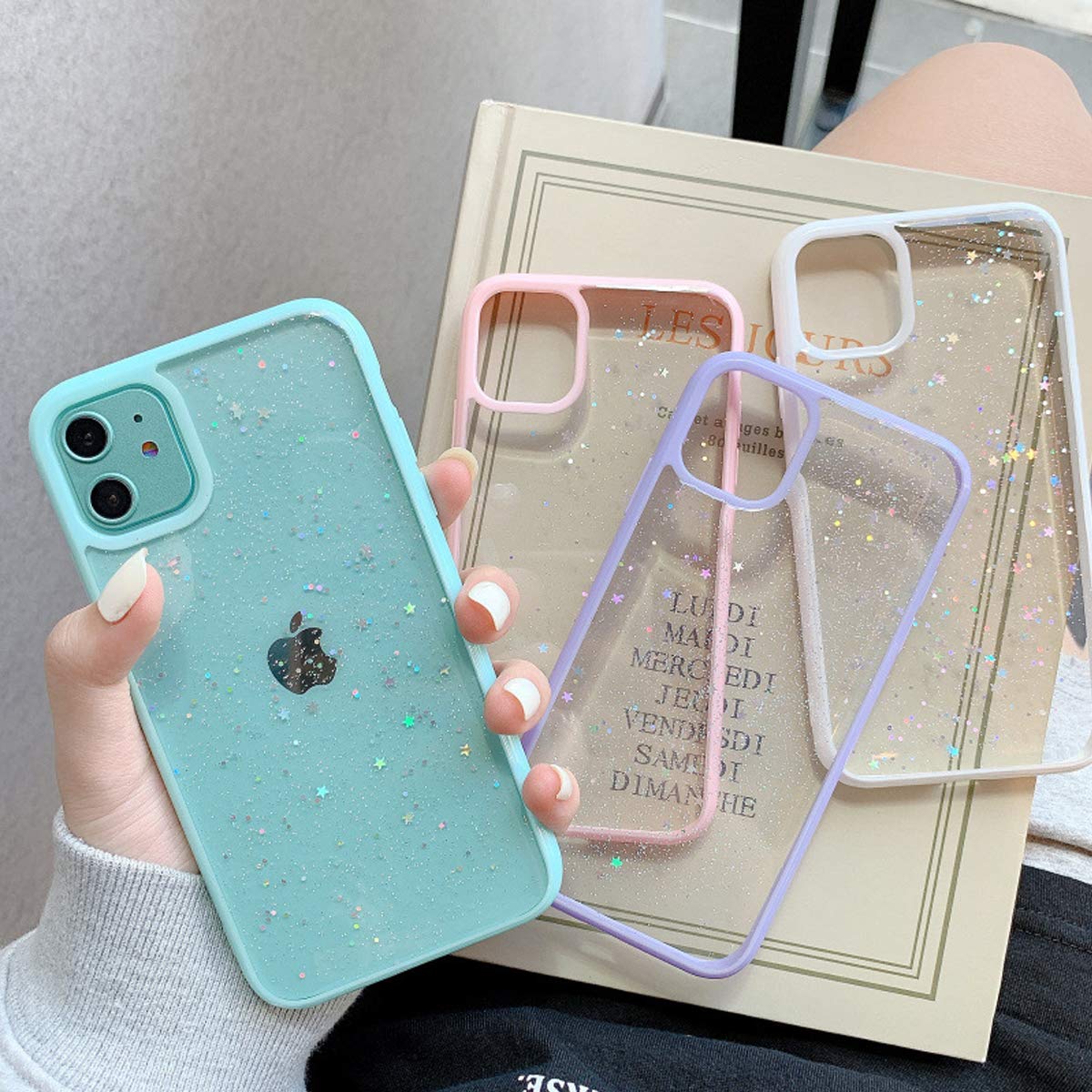 Coque IPhone 11 Pro Max Paillettes Strass Brillant - Avec Bague Support Rotative 360° - TPU Antichoc - Modèle Bling Black