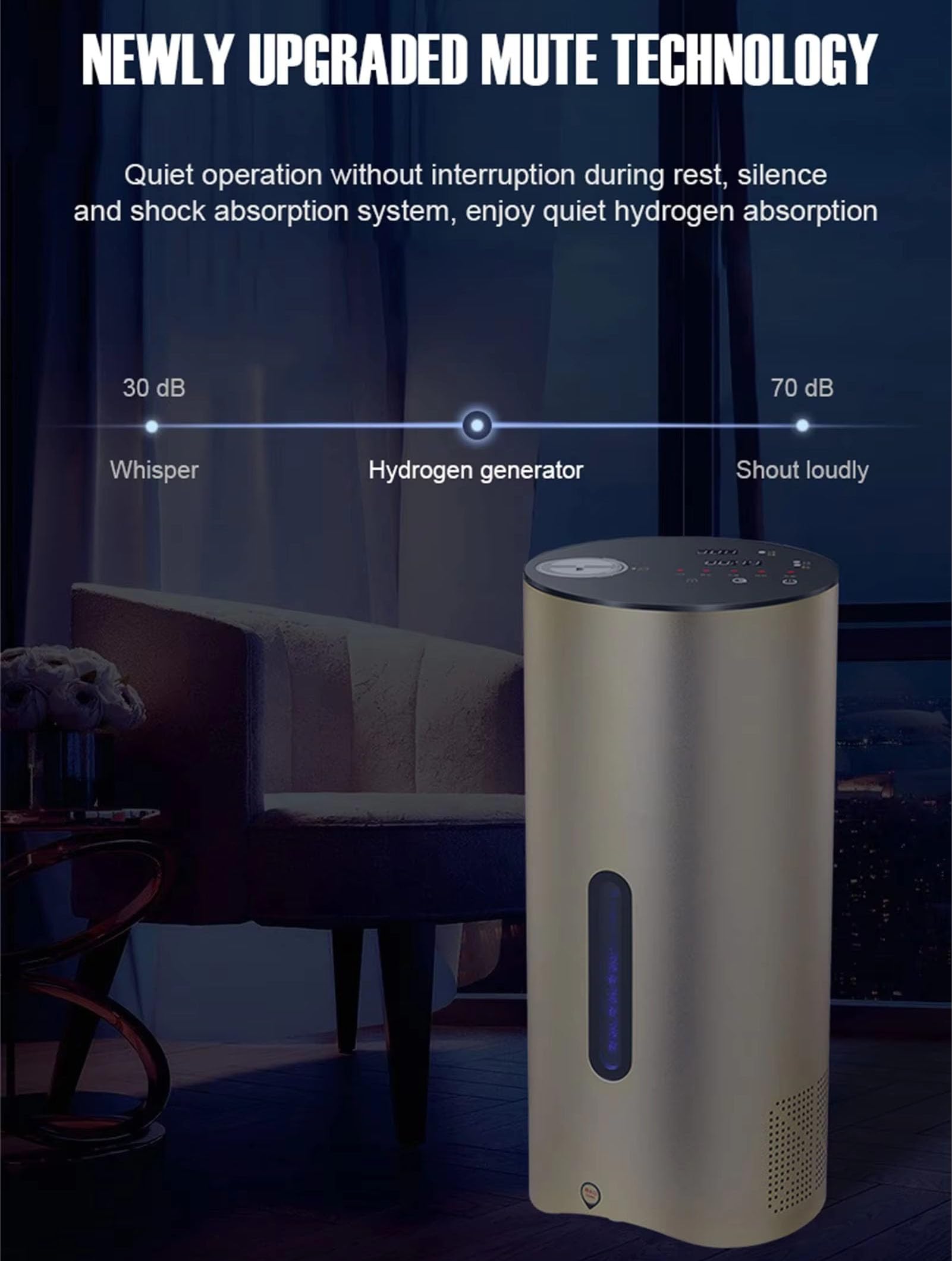 Urządzenie do inhalacji wodoru o czystości 99,99%, wyjście z dwoma portami 300/450/600/900 ml/min, inhalator wodoru H2 z technologią PEM, do sypialni, podróży 300ml (300 H)