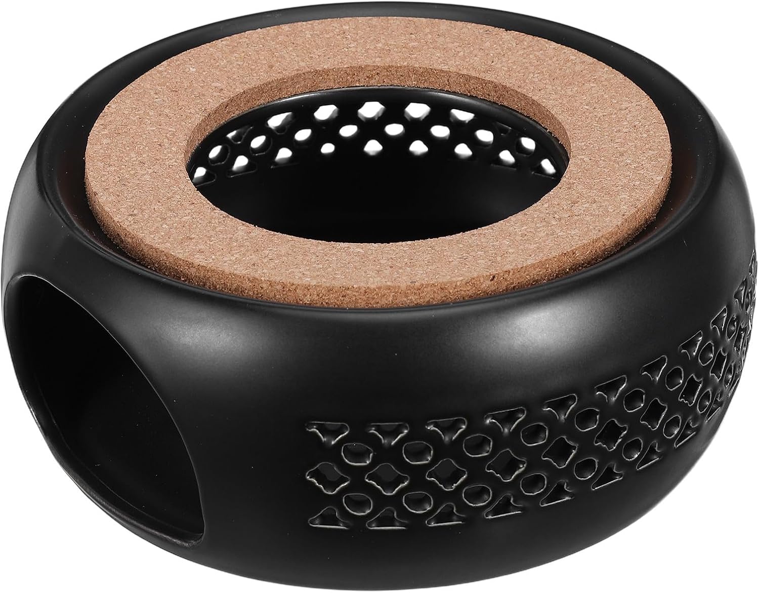 Portable Ceramic Teapot Warmer Stand with Cork Pad for Teapot and Coffee Pot, Universal Compatibility, Protects Table Surfaces, for Home and Travel Use