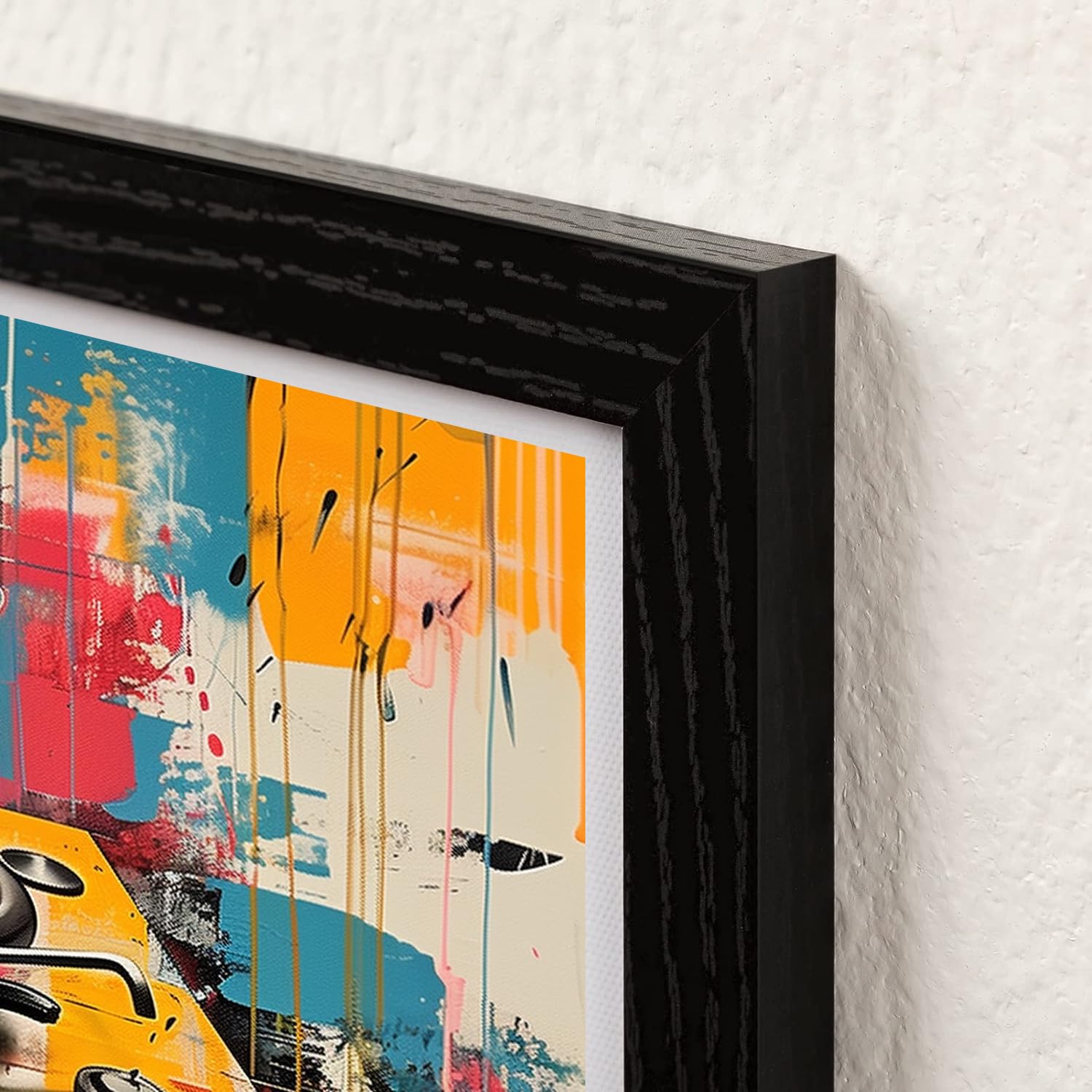 Novatique Tela incorniciata, decorazione da parete musicale, decorazione da parete in vinile, album musicale, decorazione da parete retrò, pronta da appendere, per camera da letto e ufficio, 30,5 x