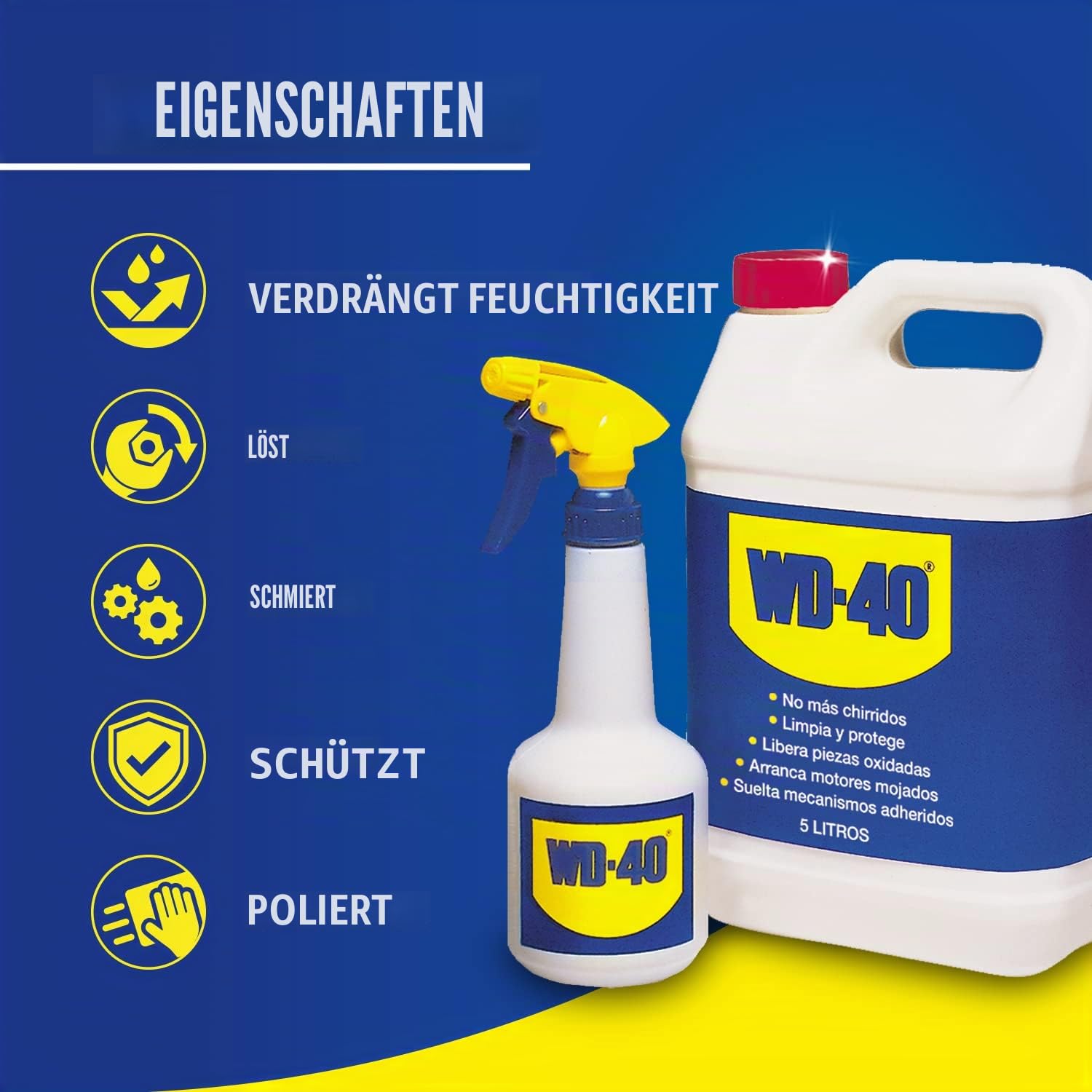 WD-40 5 Litre Can Plus Spray (44506)