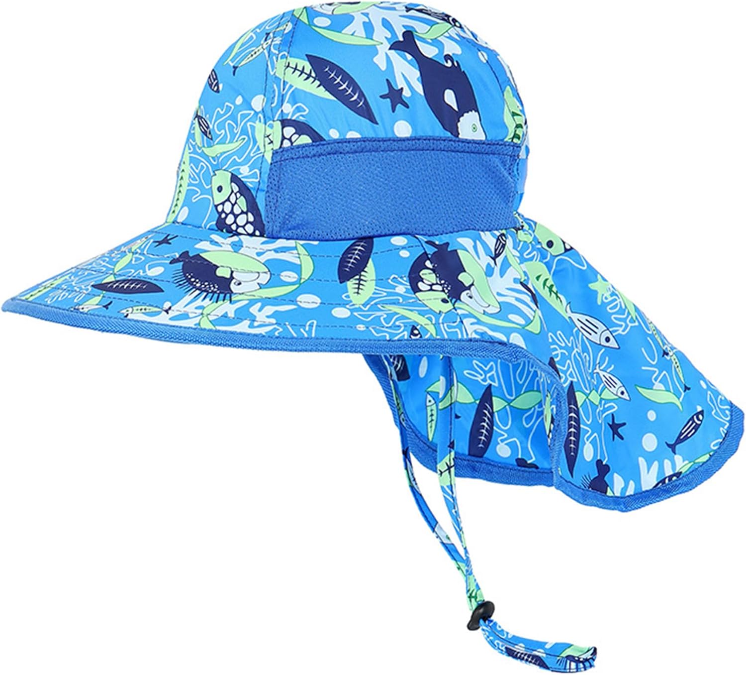 Kids Sun Hat with Neck Flap Boys Girls Wide Brim Sun Protection Summer Beach Bucket Hat (for 5-12 Years)