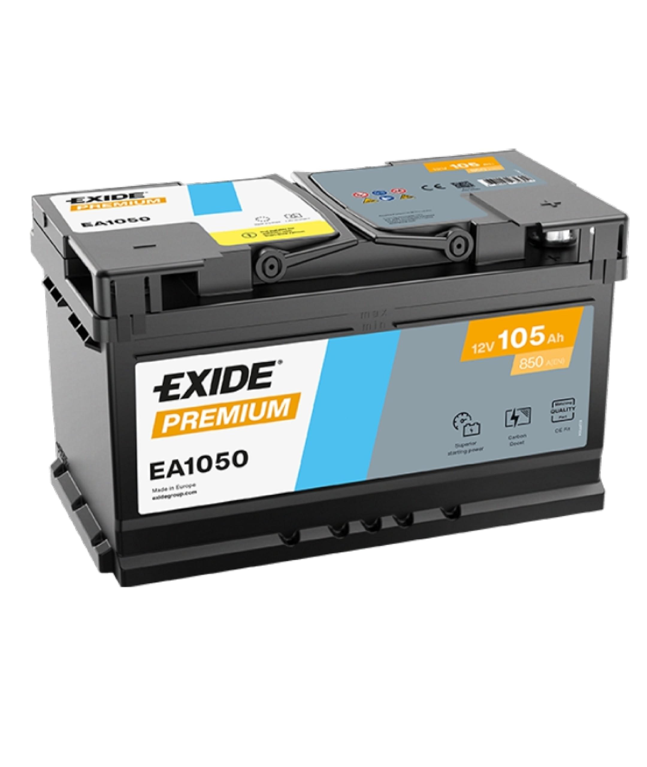 Batteria Exide EA1050 PREMIUM 12V 105Ah 850A LH4 B13 per IVECO DAILY IV Bus