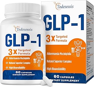 GLP-1 Supplement for Women, 3X Targeted Formula, Gentle on the Stomach, GLP-1 with Akkermansia Probiotic, Berberine HCI & Chicory Inulin, Natural GLP1 for Digestion & Gut Health - Vegan, 60 Capsules