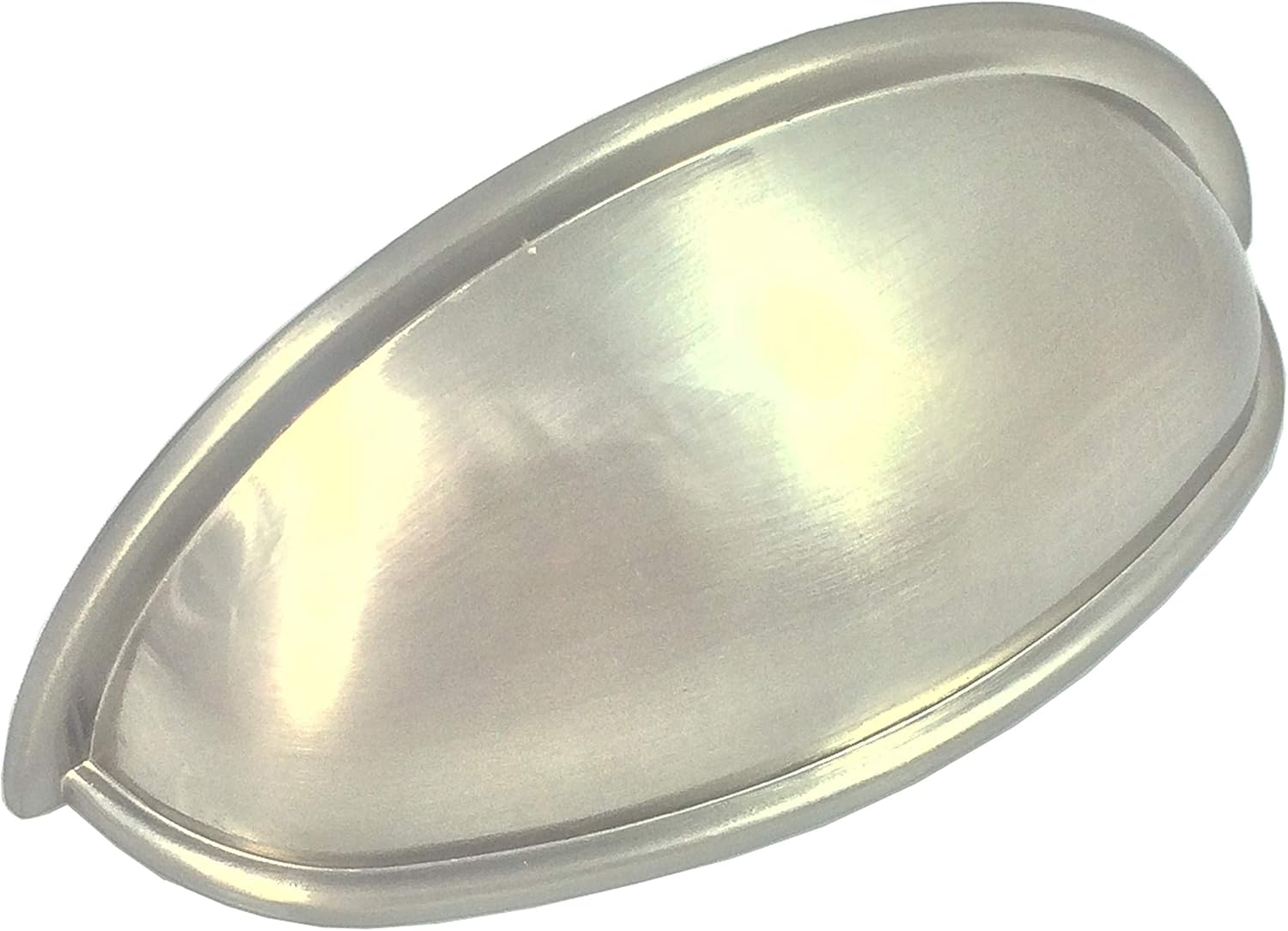 (10 Pack, Satin Nickel) Swiss Kelly Cup Pull Kitchen Hardware Cabinet Drawer Handle