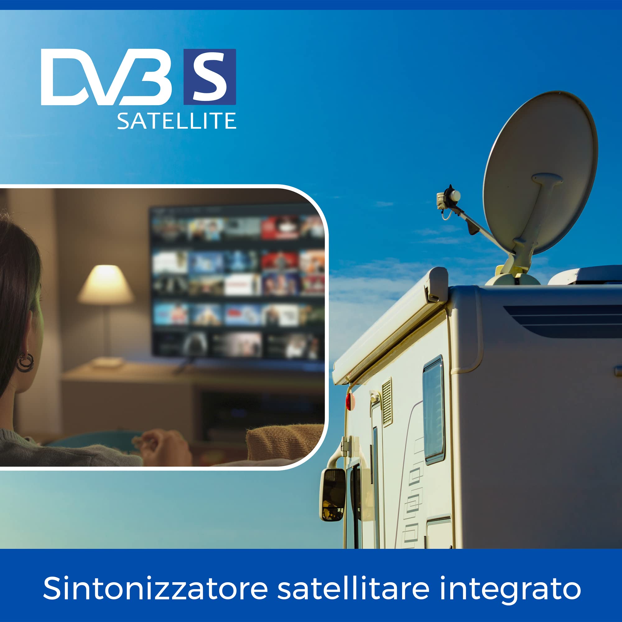 Cello 19 Zoll Smart Camping Reise TV 12-Volt TV Triple Tuner Bluetooth. Disney+ Netflix, Apple TV+ Prime Video Paramount+ Caravans HGVS Boote Modell 2023, 12V/SMART, 19"