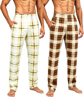 Men's Pajama Pants 2 Pack - Soft Lounge Bottoms with Pockets