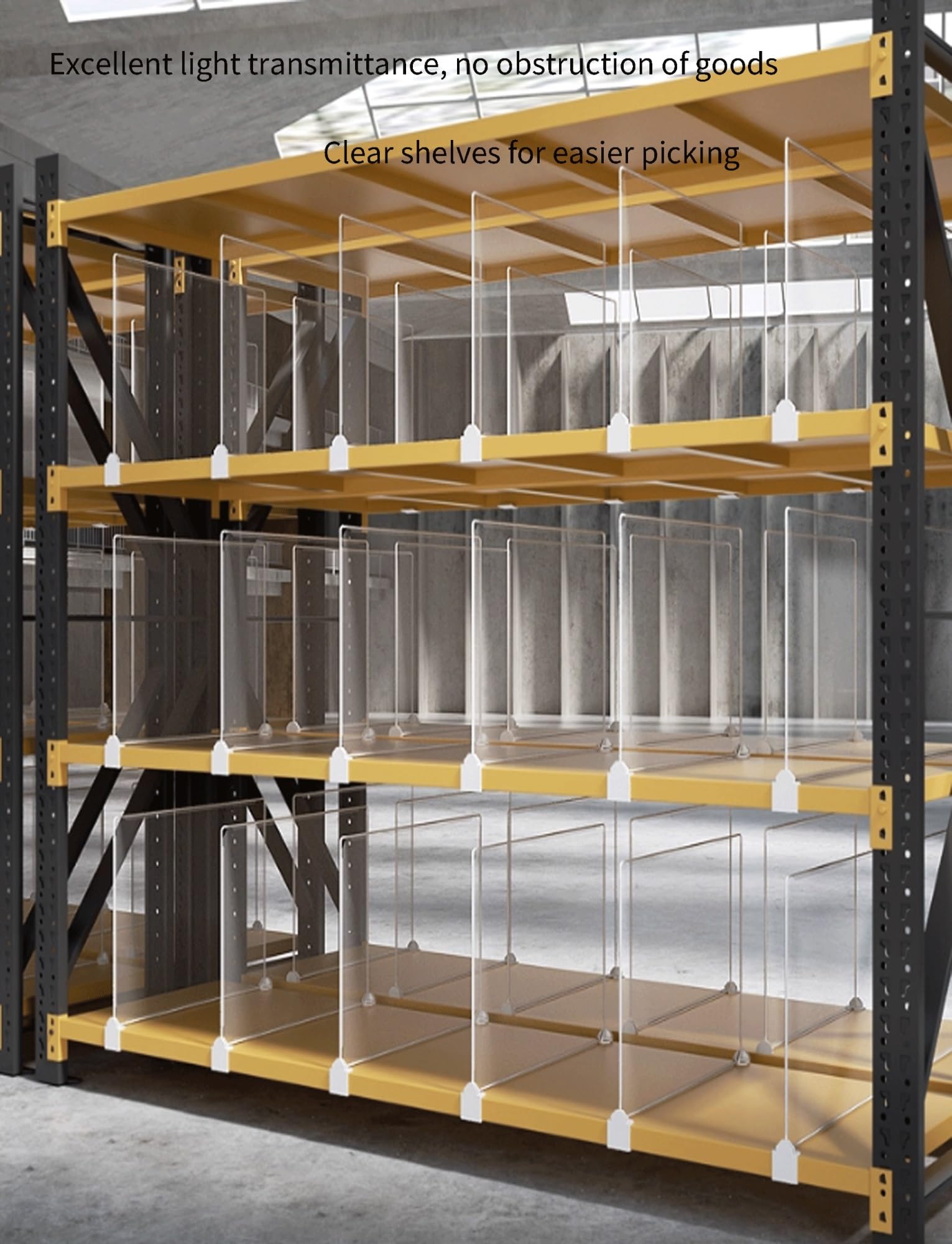 Paquete de 5 separadores de estantes ajustables para armario, separador transparente de armario, soluciones de almacenamiento, ideal para armarios y estanterías (17.6 x 15.6 pulgadas)