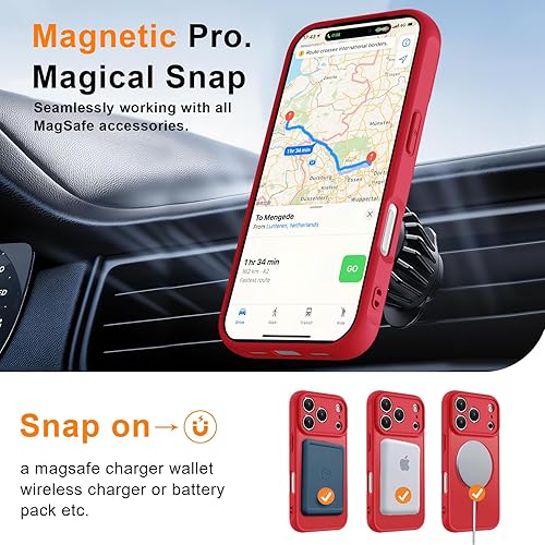 Vista 731 de MOCCA - Funda magnética resistente para iPhone 11 de 6.1 pulgadas, compatible con MagSafe, protector de pantalla de vidrio + protector de lente