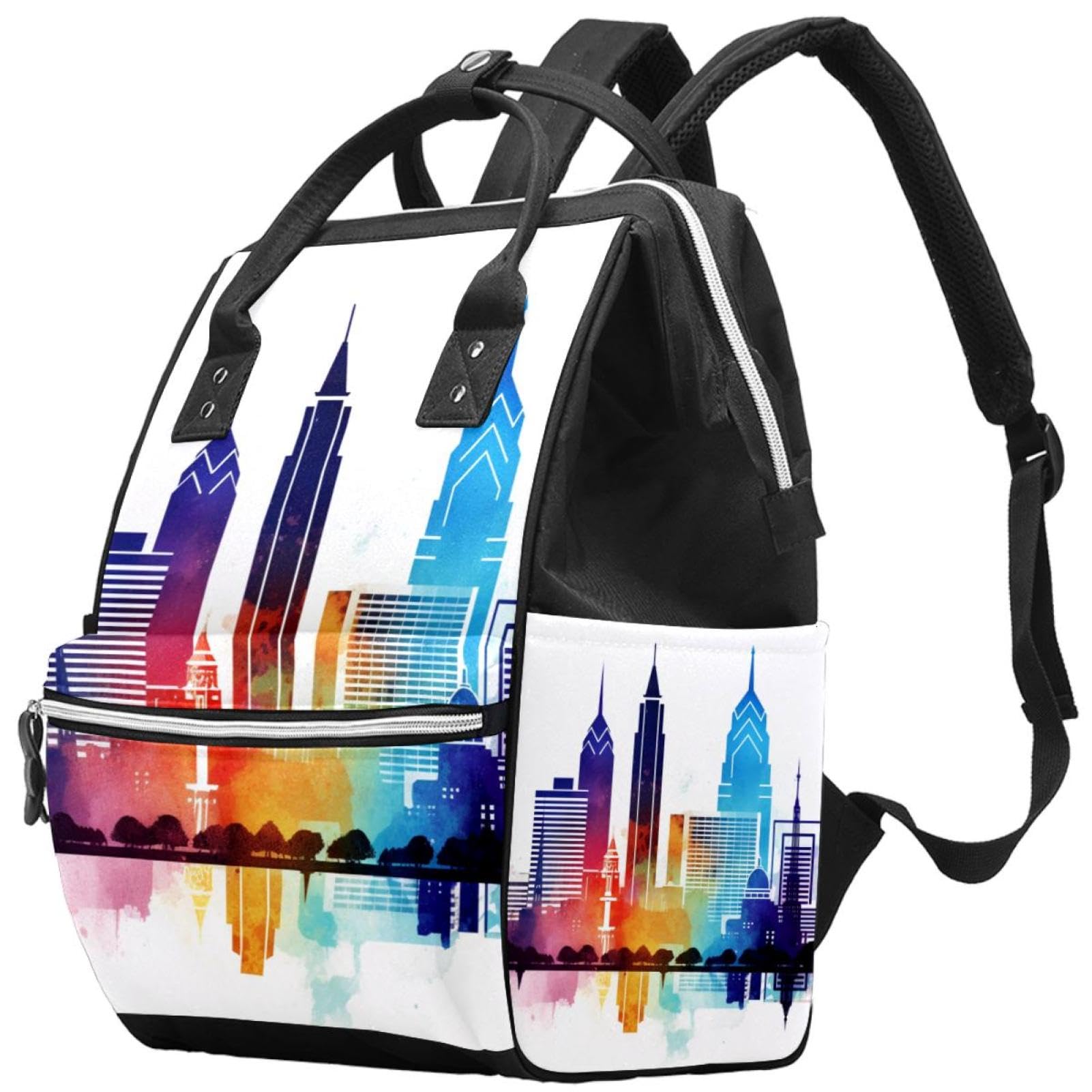 Sac à dos voyage architecture colorée pour escapades urbaines