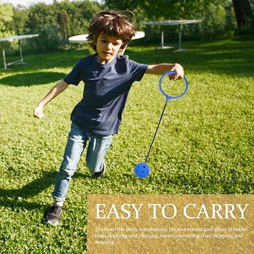 Miniatura 5 de BESPORTBLE Bola de salto de tobillo: bola de anillo de tobillo – columpio de salto deportivo plegable para niñas y niños para gimnasio, escuela y