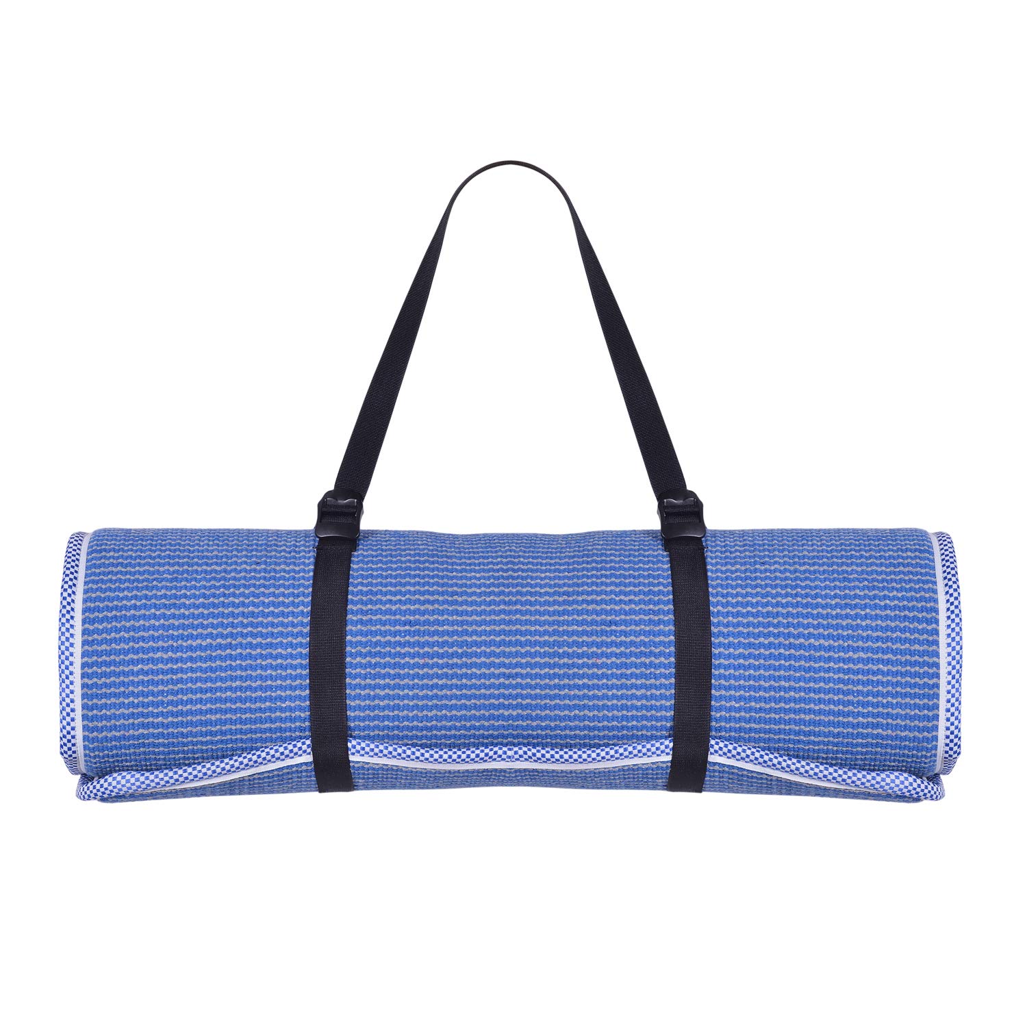 COSMORUGS CRAFTED FOR LUXURY Cushion Sustainable Premium Cotton Yoga Mats 10 MM Thick Antiskid Cloth Backing Blue and Grey Colour lines 6x2 feet, 10mm thick. (B07PPLHSTB) Amazon Price History, Amazon Price Tracker