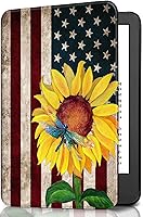 Vista 53 de Funda para Kindle básico de 6 pulgadas (11.ª generación), múltiples ángulos, piel sintética, delgada, con función de encendido y apagado automático